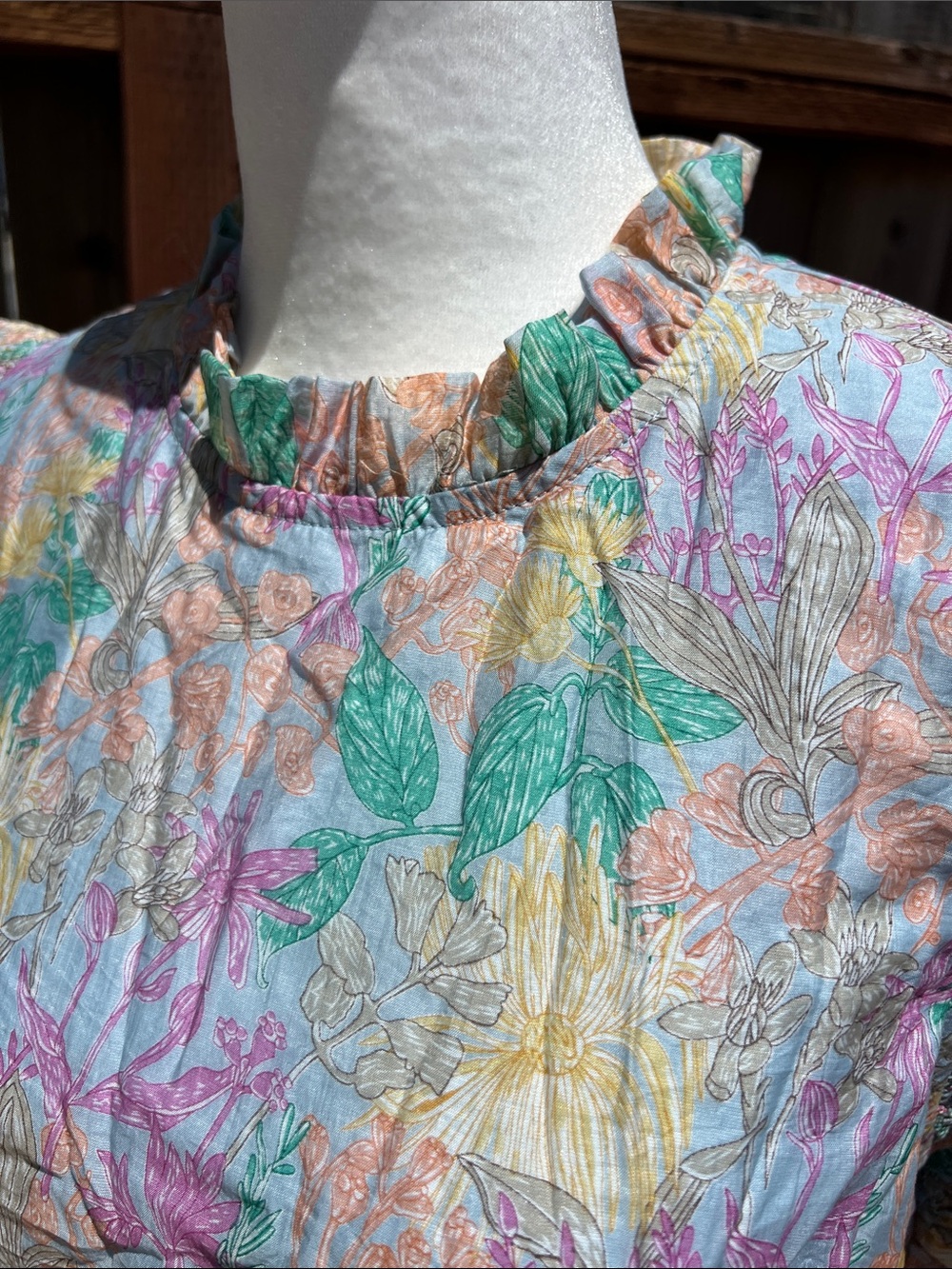 JODIFL Pastel Floral Ruffle Sleeve Sleeveless Dress - Picture 6 of 8